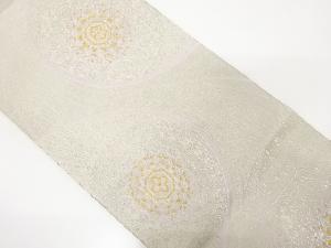 流水に華紋模様織り出し　袋帯